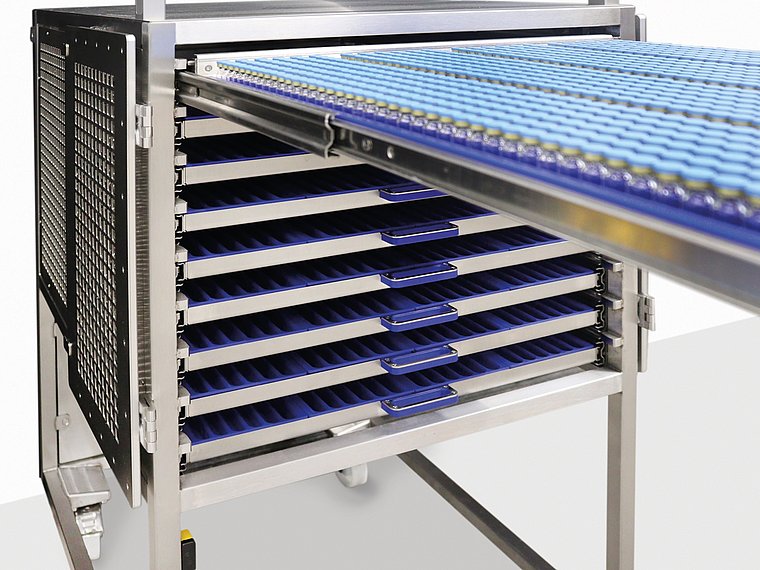 The trolleys are loaded with nearly 10,000 vials. The trolleys are loaded with nearly 10,000 vials.